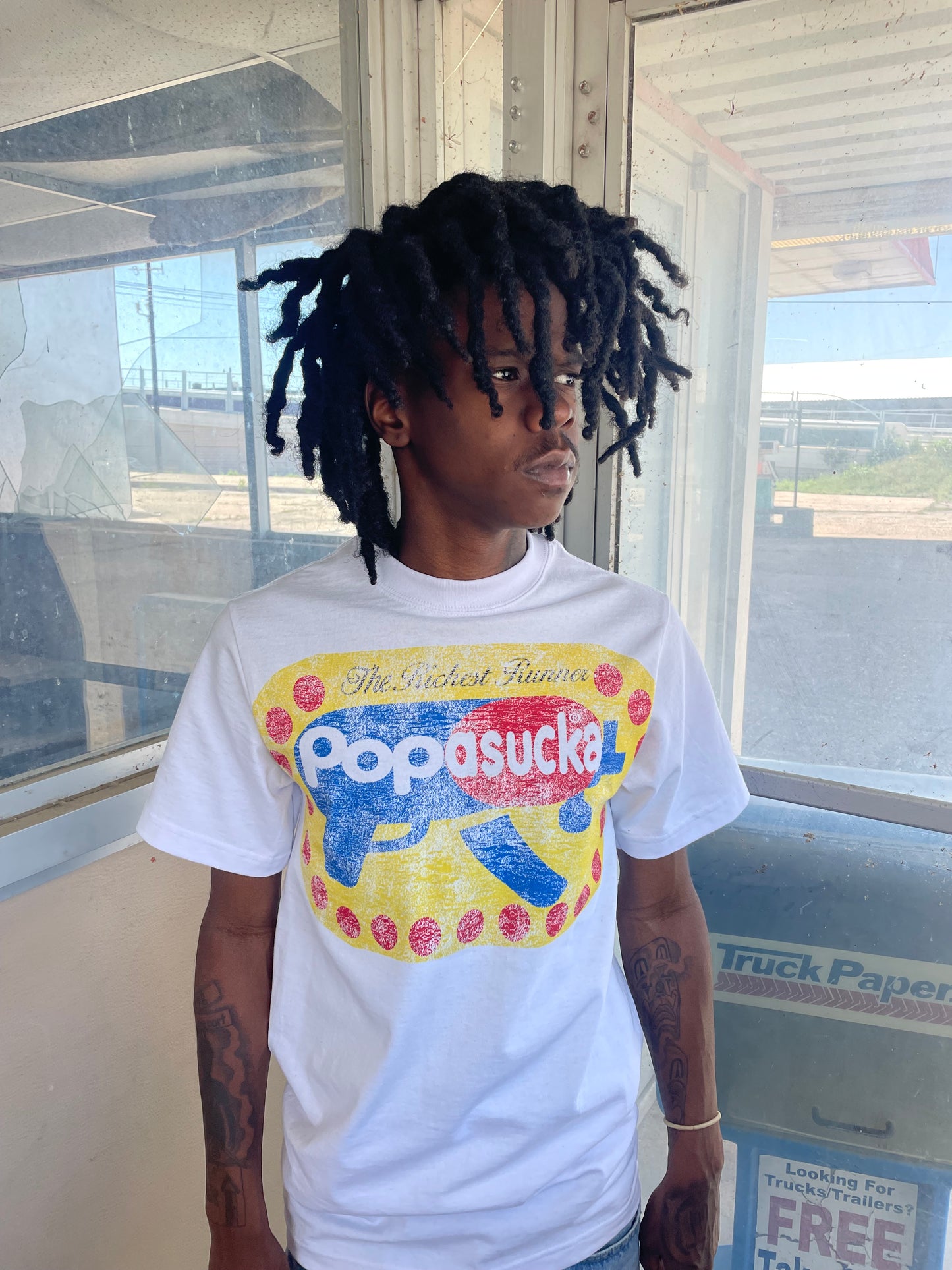 white 'popasucka'' tees
